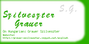 szilveszter grauer business card